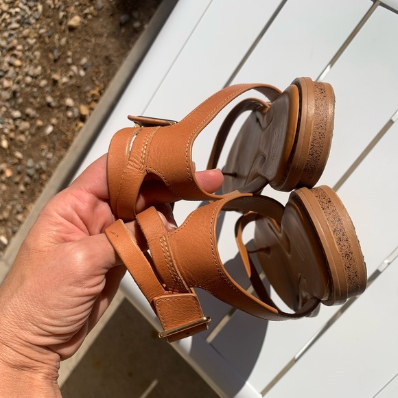 Sarto brown leather sandals size 9.5 M - Picture 10 of 13